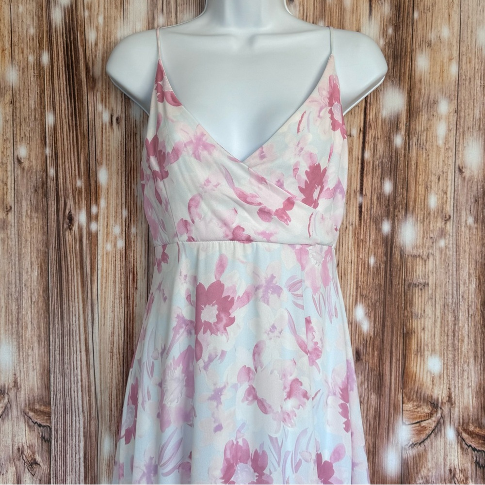 Lulu's Watercolor Wonderland Pink Floral Print Maxi Dress - Picture 4 of 14
